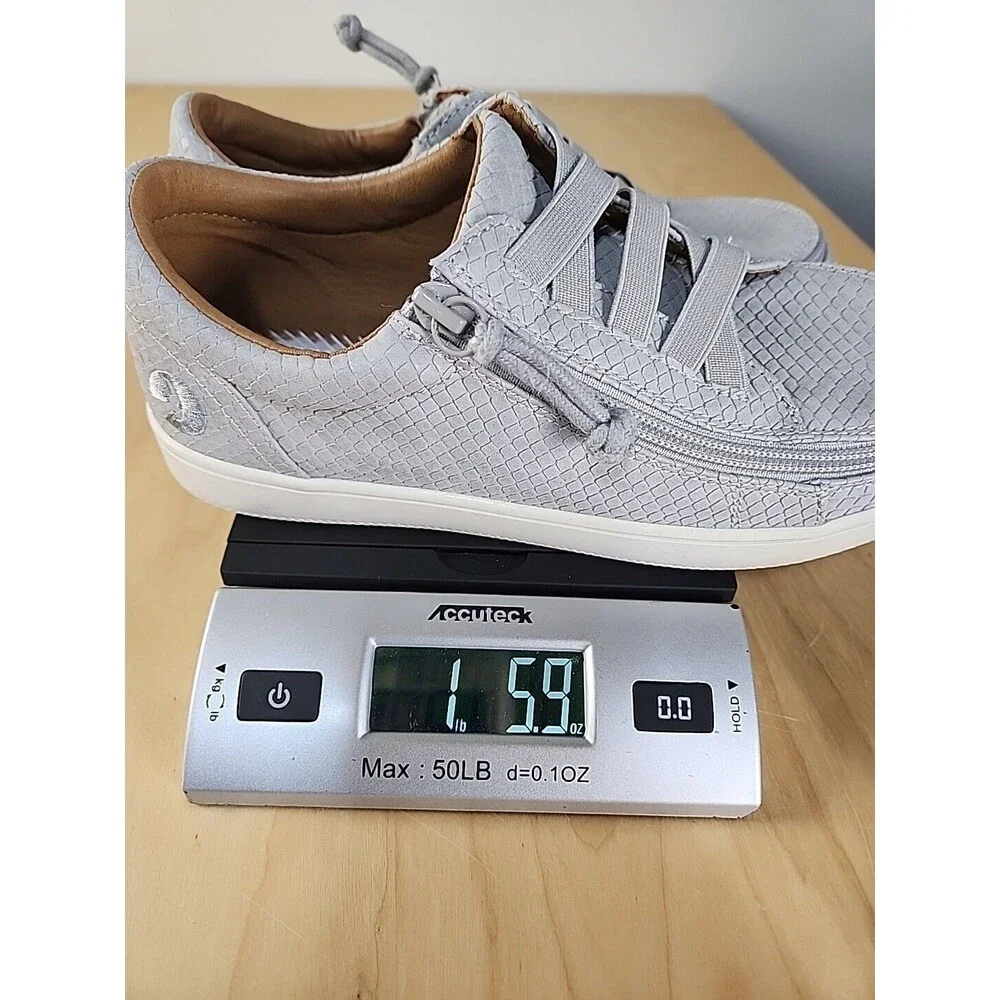 Billy Gore Low Top Zip-On Sneakers Adaptive Gray Grey Womens 7M Missing Insoles